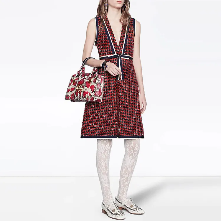 GUCCI FW21 Sleeveless Dress Women's Red-1