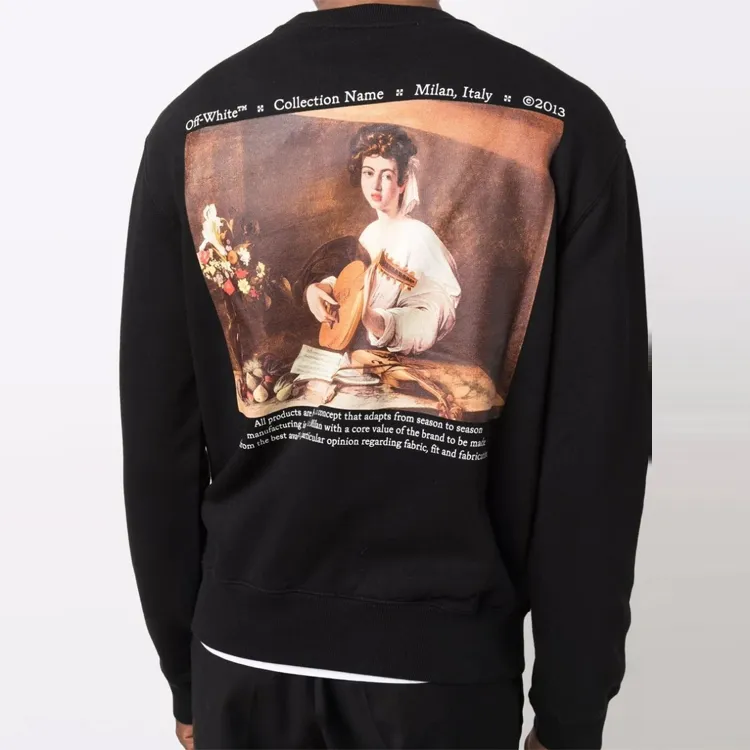 OFF WHITE Caravaggio Back Print Crewneck Sweatshirt-2