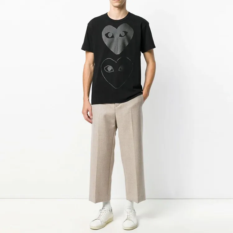 CDG Play T Shirts Men Black-1