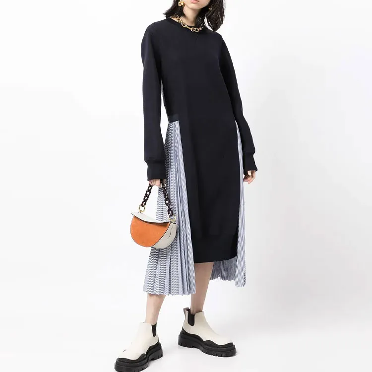 Sacai Long-Sleeved Dresses Women's Black-1
