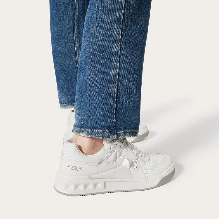 Valentino One Stud Low 'White Grey' 2023-5