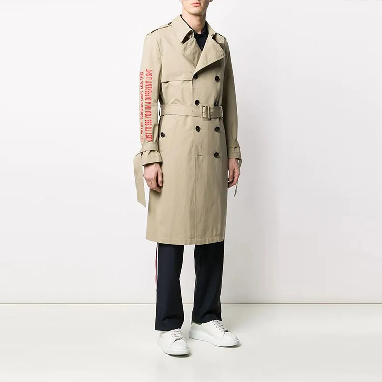 Valentino Trench Coats Men Khaki-1