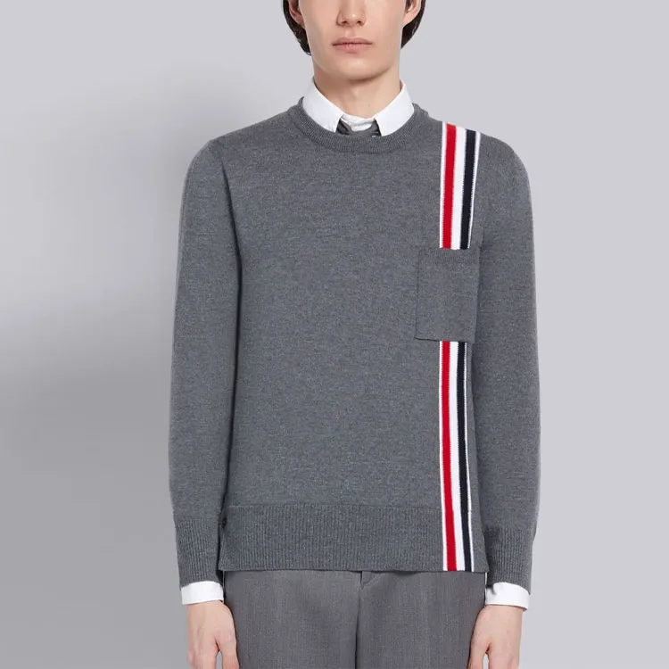 THOM BROWNE Sweaters Men Gray-3