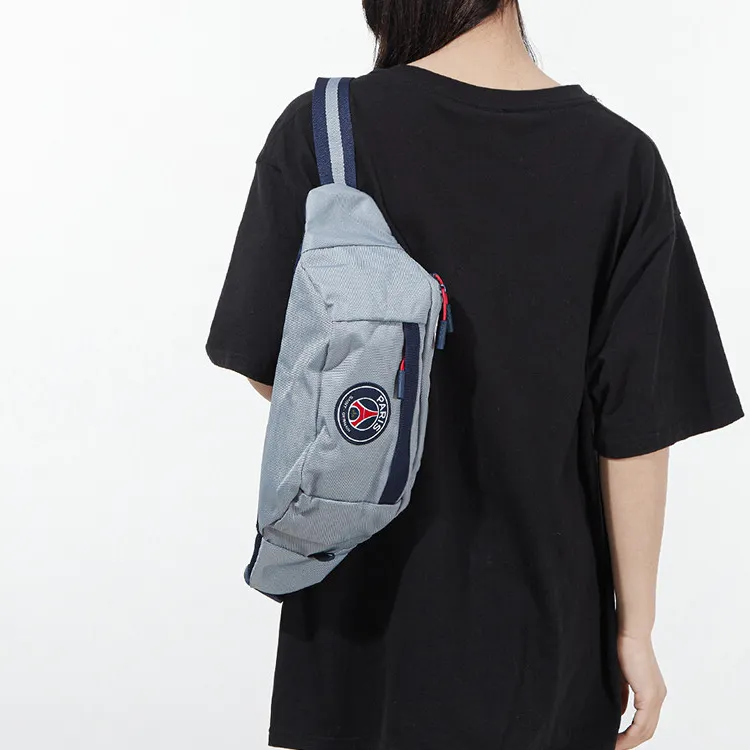 Jordan Large Paris Collaboration Polyester Shoulder Bag Crossbody Bag Sling Bag Fanny Pack Regular Unisex Gray-4