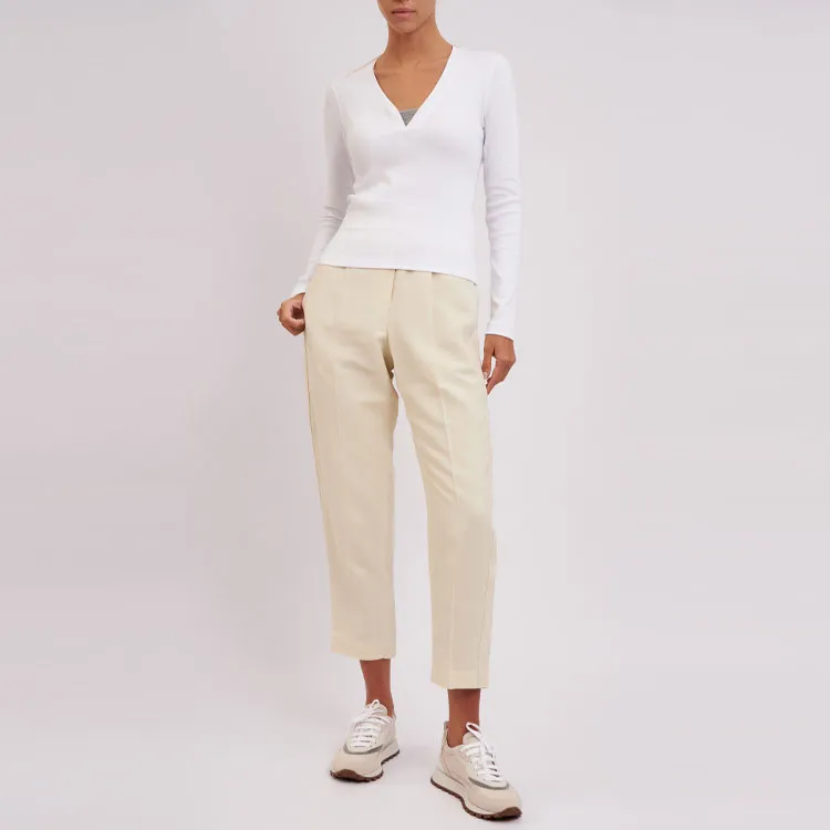 Brunello Cucinelli V Neck Long Sleeved Top-3