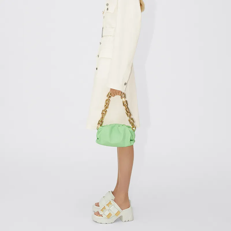 Bottega Veneta Teen Chain Pouch Wasabi-5