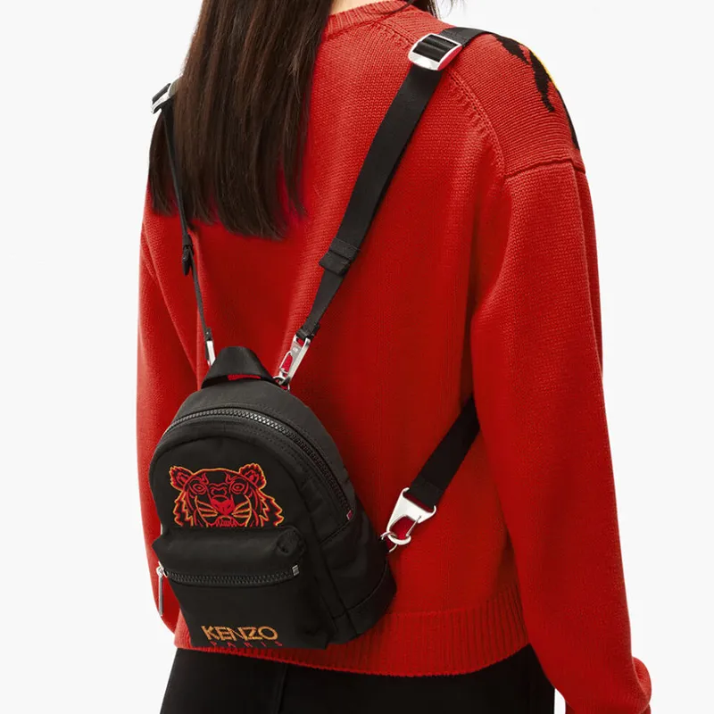 KENZO Kampus Canvas Backpack Mini Black & Red-3
