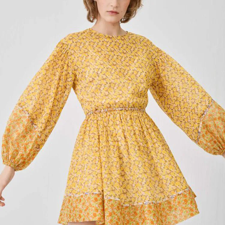 Maje Long-Sleeved Dresses Women's Yellow-1