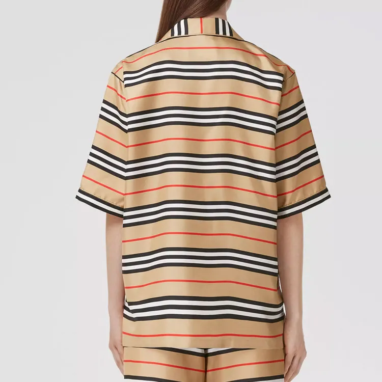 Burberry Icon Silk Pajama Shirt-6