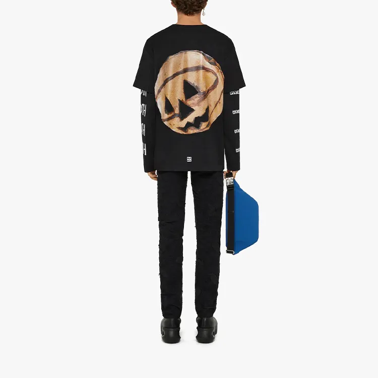 Givenchy Oversized Double Layer Print Long Sleeve T Shirt-3