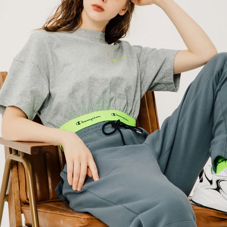 Champion Crop Tops Women's Gray-5