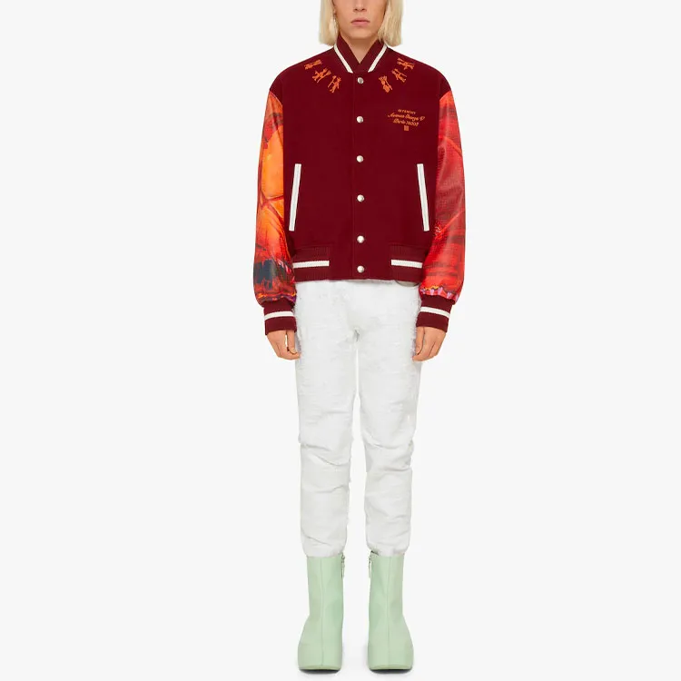 Givenchy Embroidered Mix Material Leather Bomber-2