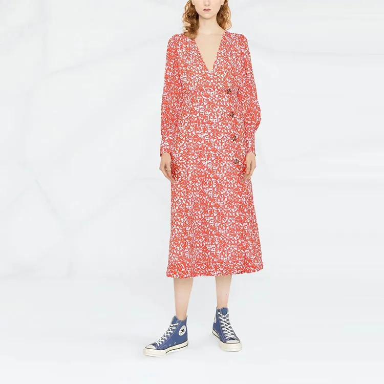 GANNI Floral Printed Dress-3