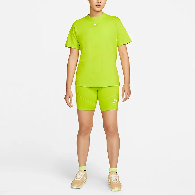 Nike Sportswear Essentials Series Drop Shoulder Sleeve T Shirt Women's Green-2