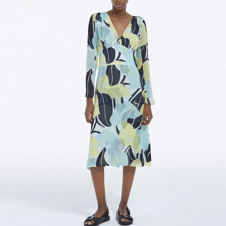 THE KOOPLES Long-Sleeved Dresses Women's Green-1