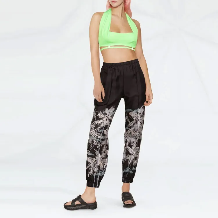 PALM ANGELS Knitted Sweatpants Women's Black-1