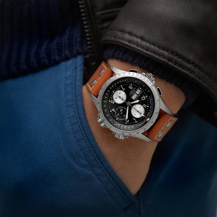 Hamilton Khaki Aviation X Wind Auto Chrono H77616533-12