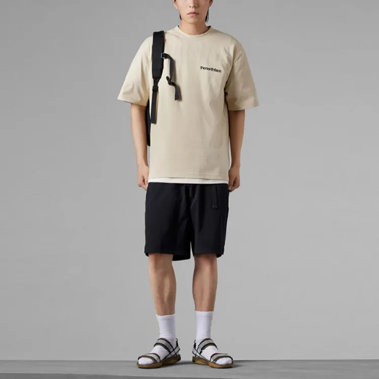 THE NORTH FACE Drop Shoulder Sleeve T Shirt Men's Khaki-1