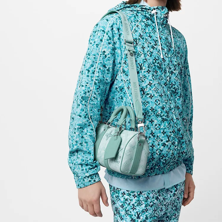 LOUIS VUITTON Keepall Bandouliere 25 Crystal Blue-7