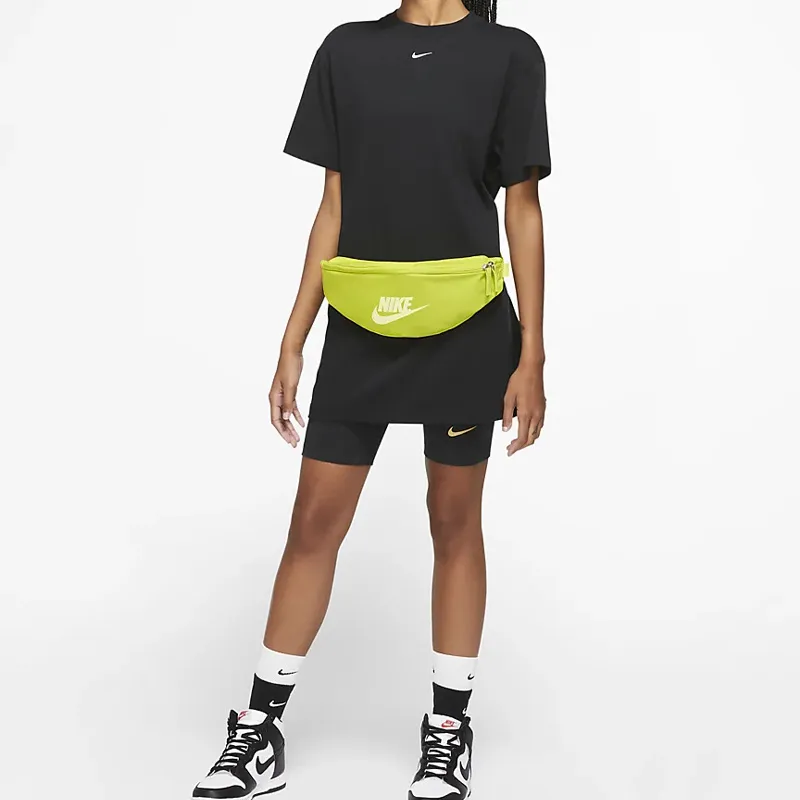Nike Heritage Nylon One Shoulder Crossbody Bag Sling Bag Fanny Pack Regular Unisex Green-5