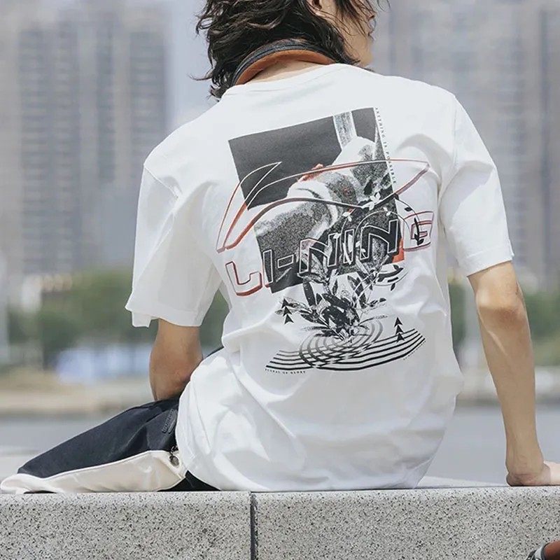 LiNing Sports Trend Series T Shirt Men's Ivory-2