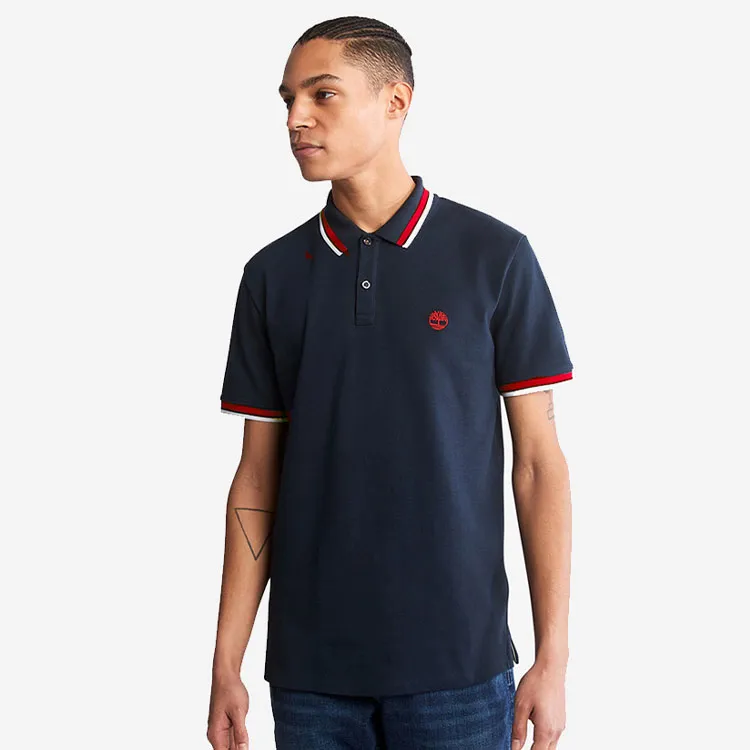 Timberland Polo Shirts Men Dark Sapphire-4