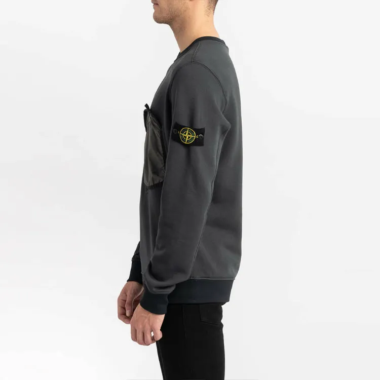 STONE ISLAND Sweatshirts Men Smoke Gray Mixed Color-3