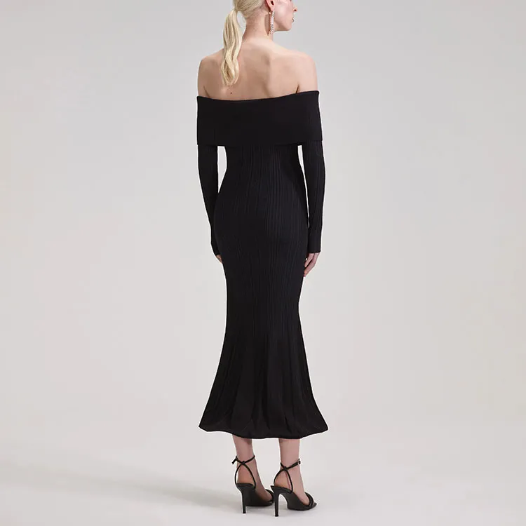 Self-portrait Long-Sleeved Dresses Women's Black-2