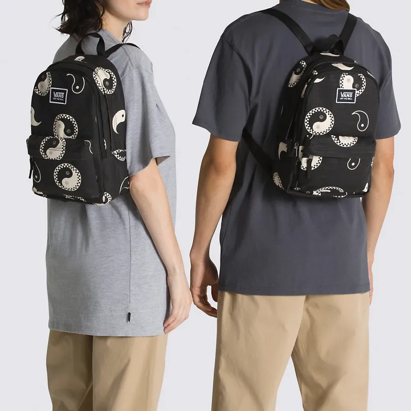 Vans Backpack Unisex Black White-3