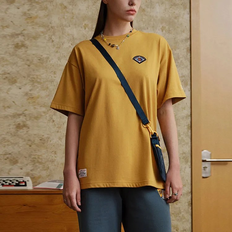 New Era Drop Shoulder Sleeve T-Shirt Unisex Yellow-2