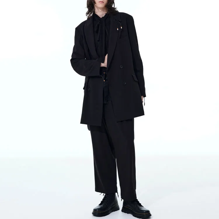 Yohji Yamamoto Casual Pants Unisex Black-2