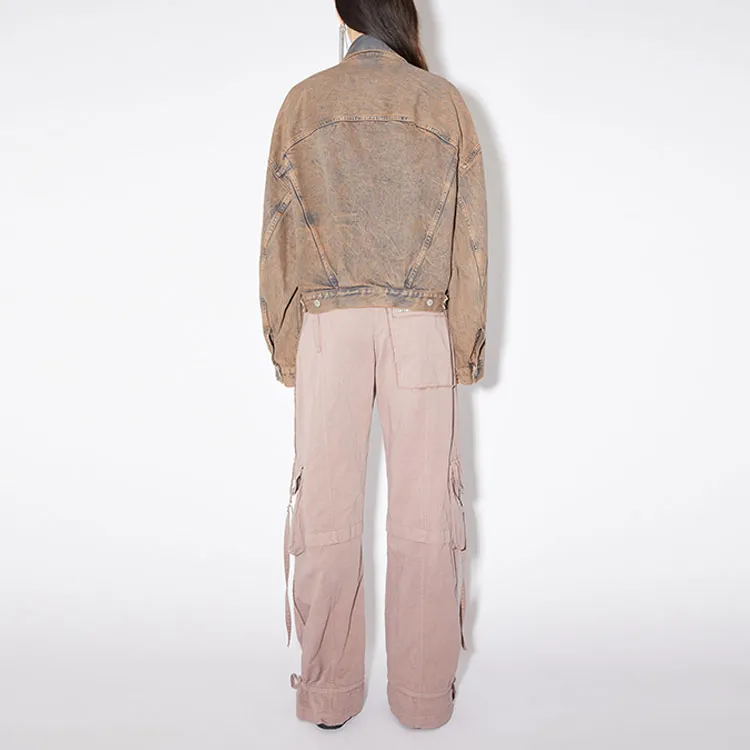 Acne Studios Exaggerated Fit Denim Jacket Morris Light Pink/Grey-3