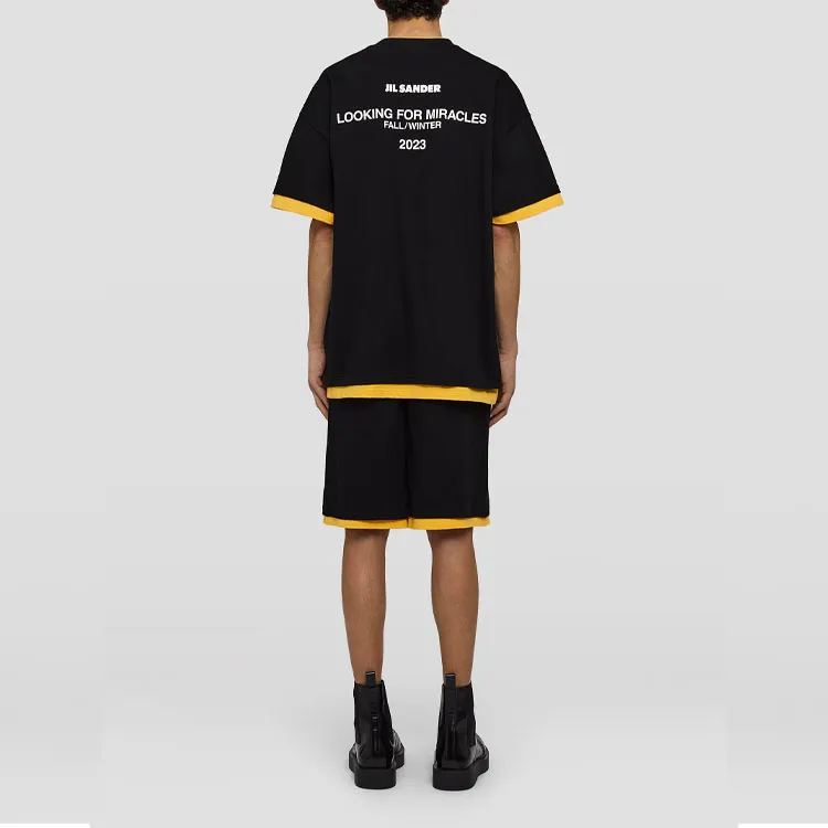 JIL SANDER Logo Printed Crewneck T Shirt-4