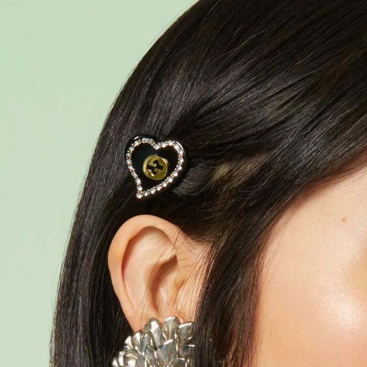 GUCCI Hair Clips Women's Black-3