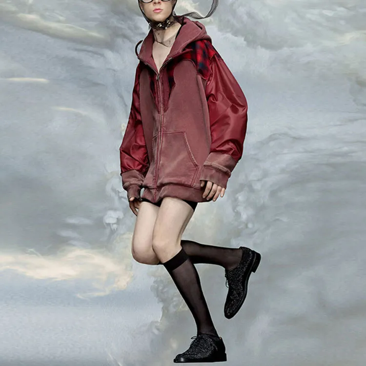 Maison Margiela Pendleton Yoke Drawstring Hoodie-3
