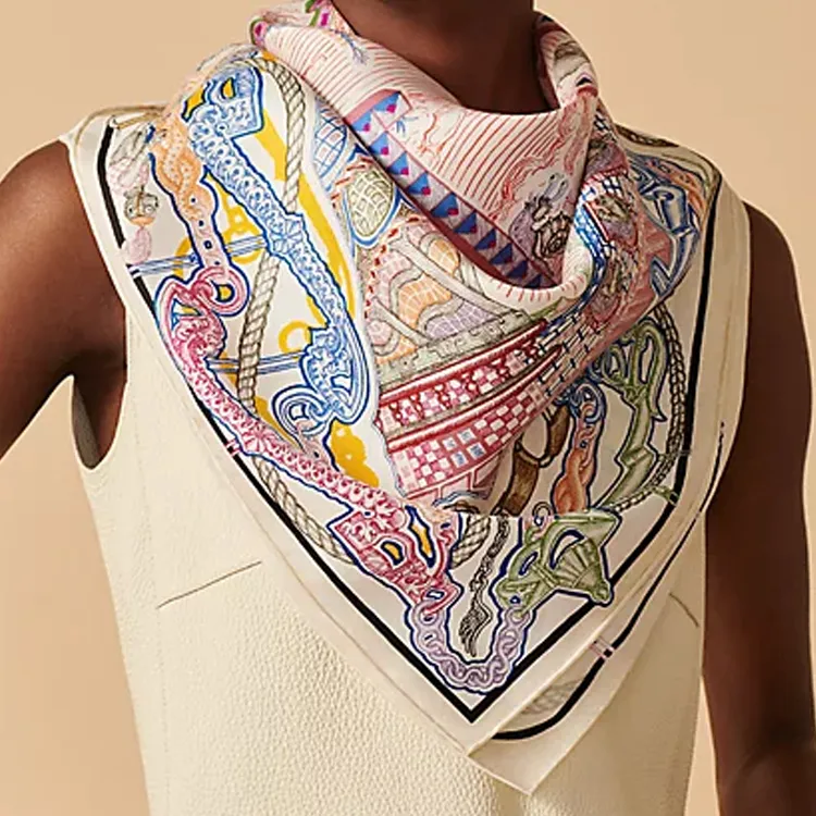 HERMES Silk Scarves Unisex Multicolor-1
