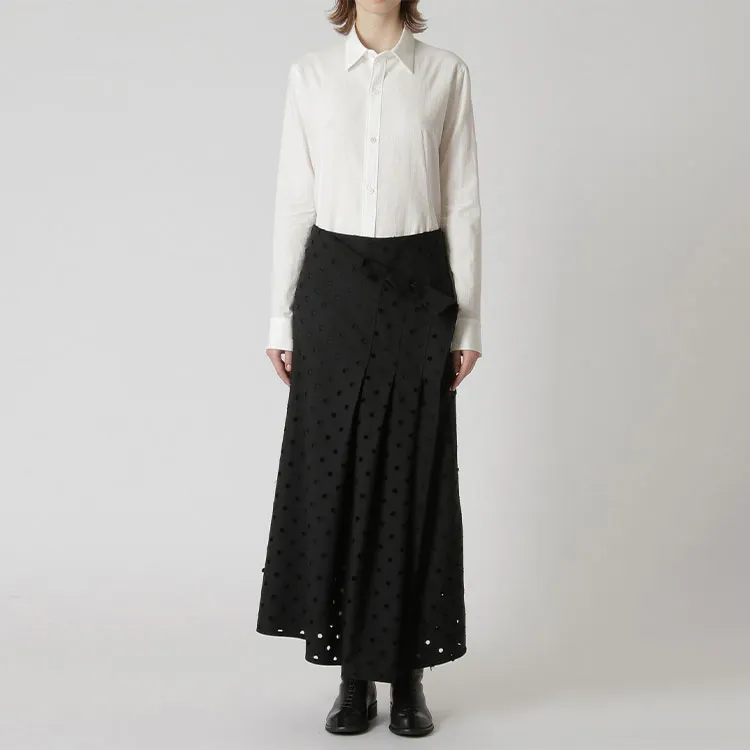 Yohji Yamamoto Casual Long Skirts Women's Black-2