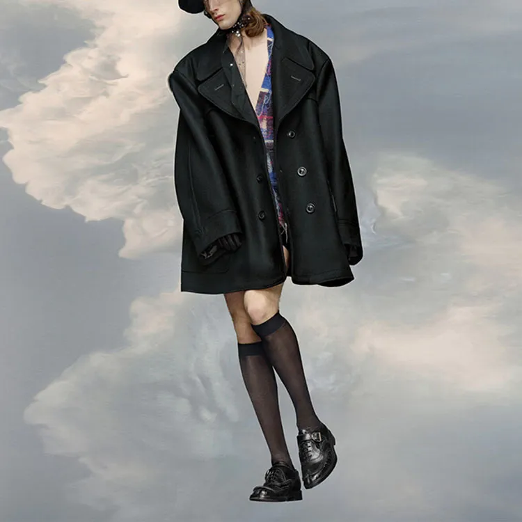 Maison Margiela Oversized Caban Button Up Coat-3