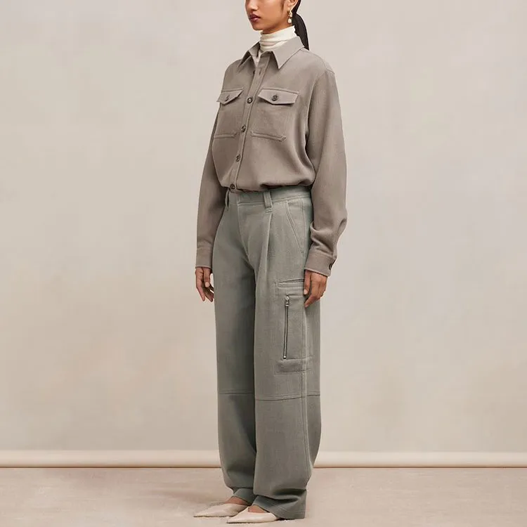 AMIPARIS Wide leg Virgin wool Trousers-3