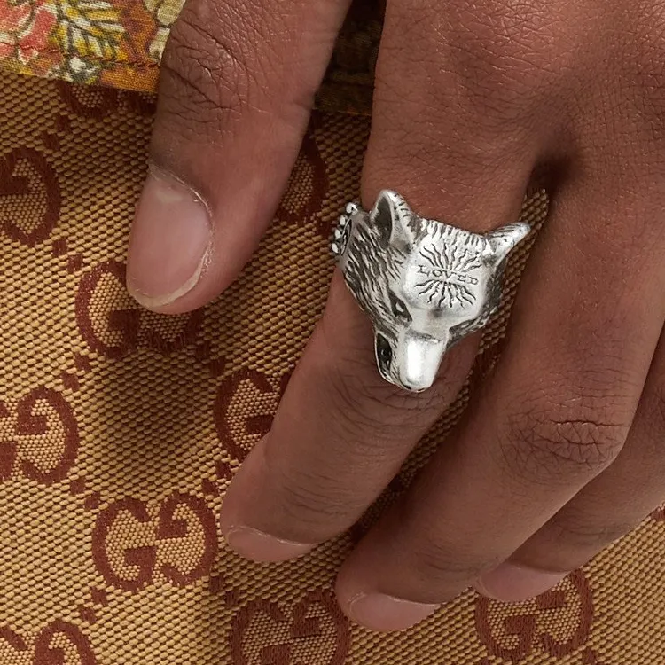 GUCCI 925 Sterling Silver Rings Men's Silver-6