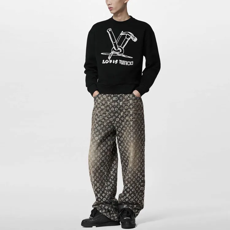 LOUIS VUITTON FW23 Sweatshirt Men's Black-1