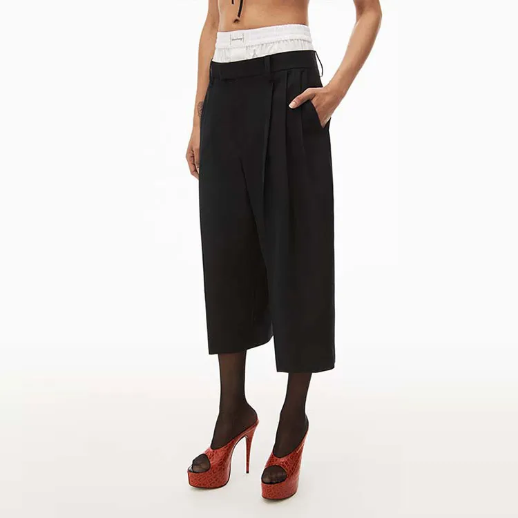 Alexander Wang Double waist Cropped Trousers-3