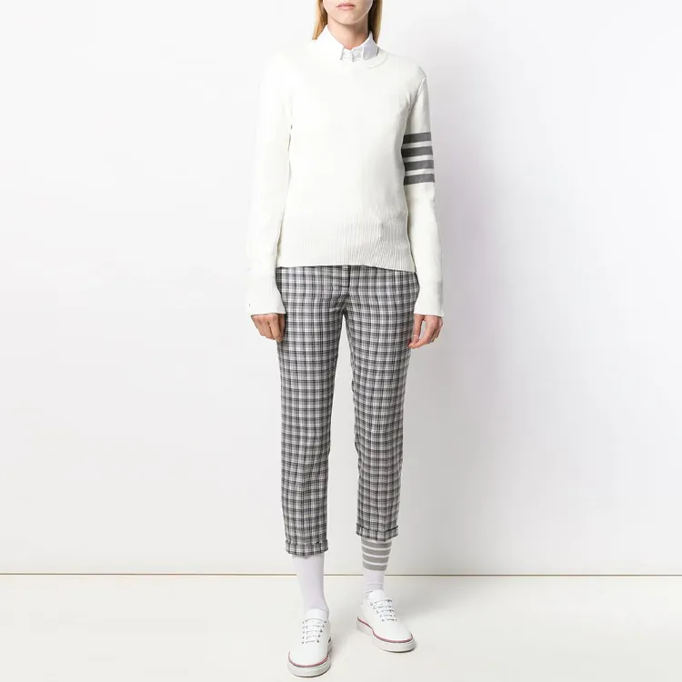 THOM BROWNE 4 Bar Crewneck Knitted Jumper-1