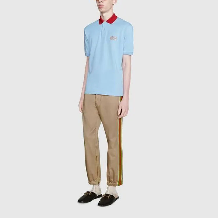 GUCCI Polo Shirts Men Blue-1