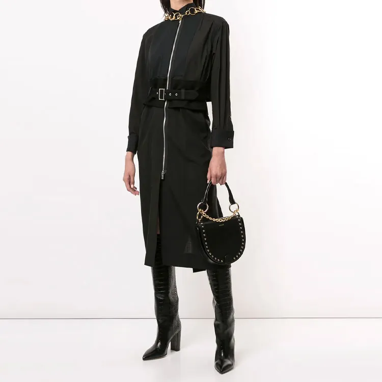 Sacai Long-Sleeved Dresses Women's Black-1