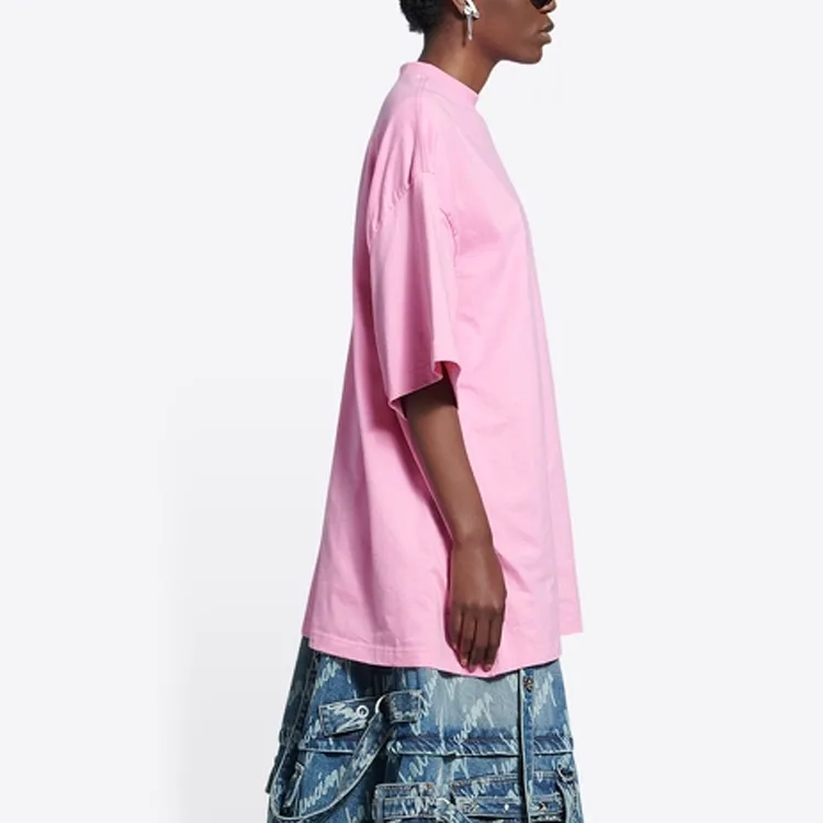 Balenciaga T Shirt Loose Fit Women's Pink-5