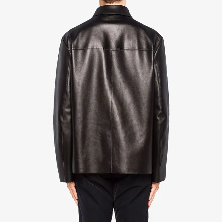 PRADA Leather Jacket Men's Black-2