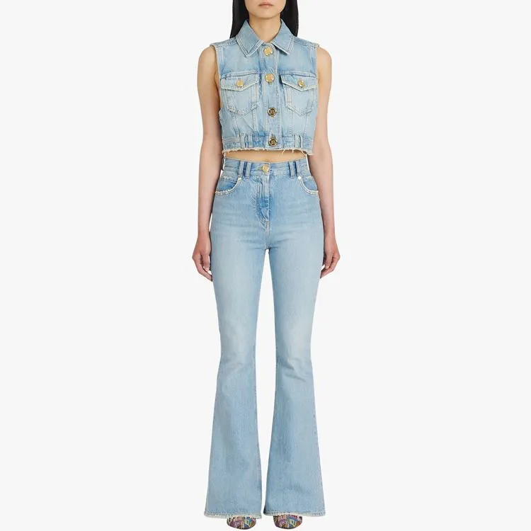 BALMAIN Jeans Women's Blue-3