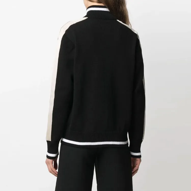 PALM ANGELS Women'ss Bear Head Knit Track Jacket Black/Brown-3