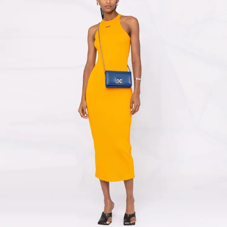OFF-WHITE FW21 Sleeveless Dresses Women's Orange-2